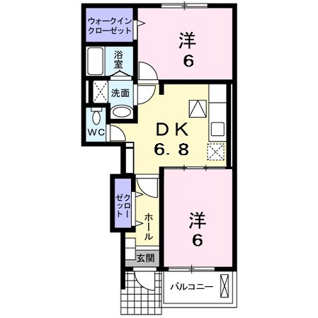 カルフールⅢの物件間取画像